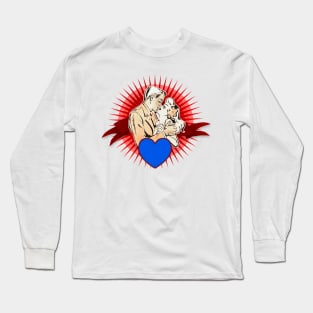 love in blue heart Long Sleeve T-Shirt